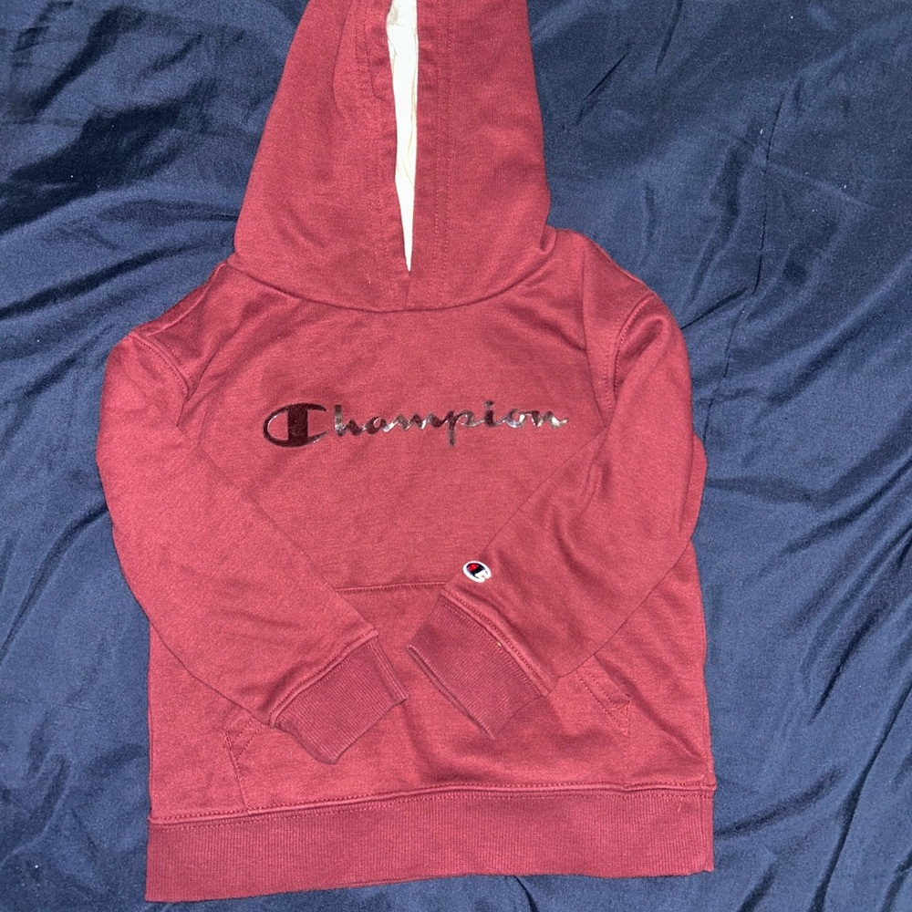 Champion Maroon Hoodie with Logo